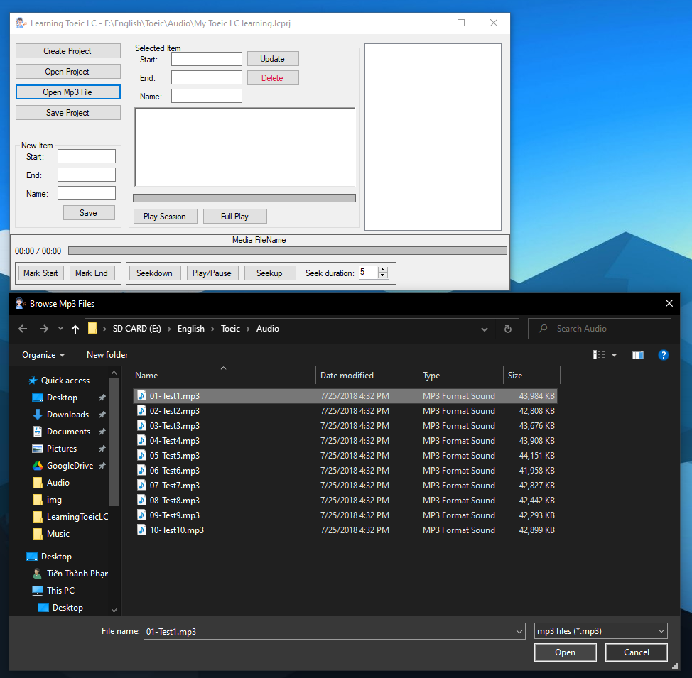 Mở file mp3